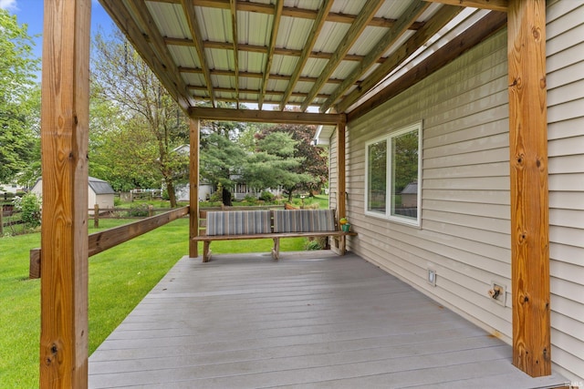 32840 Morning Dove Ct, New Carlisle, IN 46552 - deck with a yard