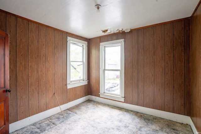 104 S Cowen St, Garrett, IN 46738 - unfurnished room with light carpet, wooden walls, and baseboards