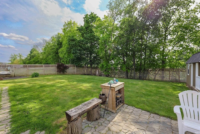 110 Alan Dr, Fremont, IN 46737 - view of yard with a patio