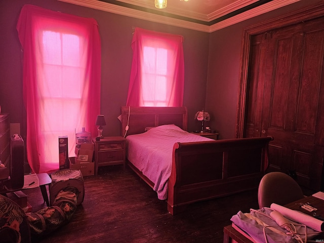 58 E 5th St, Peru, IN 46970 - bedroom featuring wood finished floors and crown molding