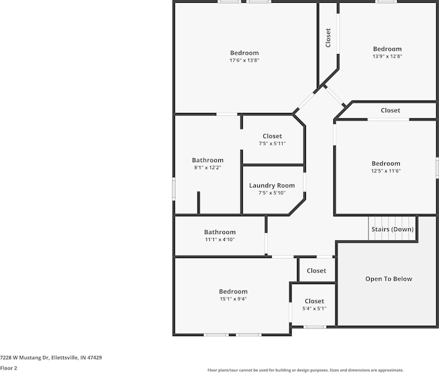 7228 W Mustang Dr, Ellettsville, IN 47429 - property floor plan