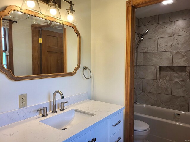 104 Leatherwood Creek Ests, Bedford, IN 47421 - full bath featuring vanity, toilet, and  shower combination