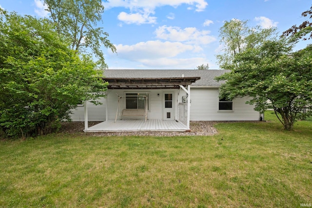 10 Cavalry Ct, West Lafayette, IN 47906 - back of house with a yard and a wooden deck