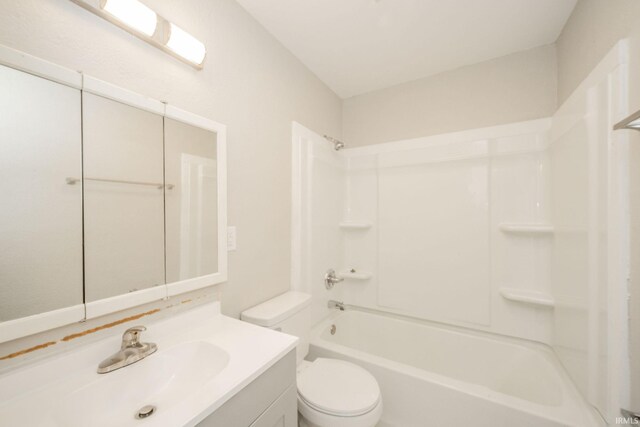 2726 Apache Dr, Anderson, IN 46012 - bathroom with vanity,  shower combination, and toilet