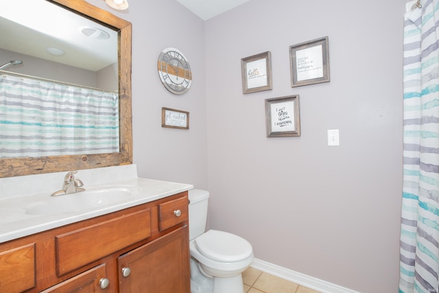12908 Mattison Ct, Evansville, IN 47725 - full bathroom featuring toilet, vanity, tile patterned flooring, and baseboards