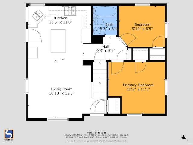 1905 Inglewood Pl, South Bend, IN 46616 - property floor plan