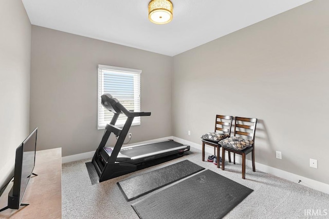 2696 Maraquita Ct, Fort Wayne, IN 46845 - exercise area with baseboards and carpet floors