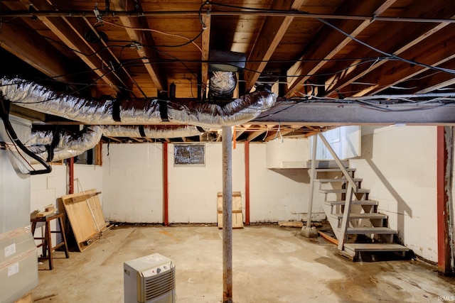 1521 Monroe Ave, Evansville, IN 47714 - unfinished basement with stairway