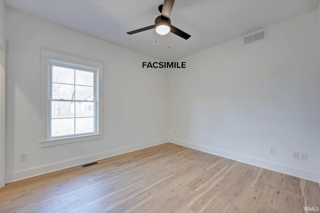 910 S Lantern Ln, Ellettsville, IN 47429 - unfurnished room featuring ceiling fan, light wood-style floors, and baseboards