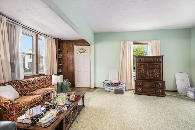 222 Queen St, Goshen, IN 46528 - carpeted living area with plenty of natural light and baseboards