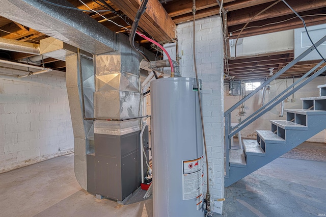 517 W Locust St, Boonville, IN 47601 - utilities with gas water heater, heating unit, and electric panel