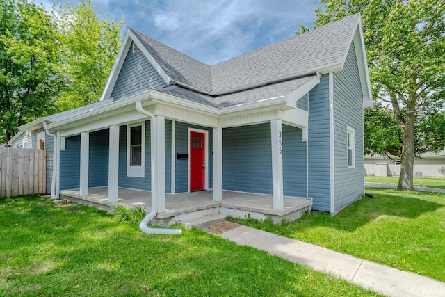 355 Blinn Ave, Frankfort, IN 46041 - view of front of house with roof with shingles and covered porch
