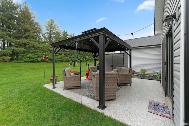 15332 Annabelle Pl, Leo, IN 46765 - view of patio featuring a gazebo and outdoor lounge area