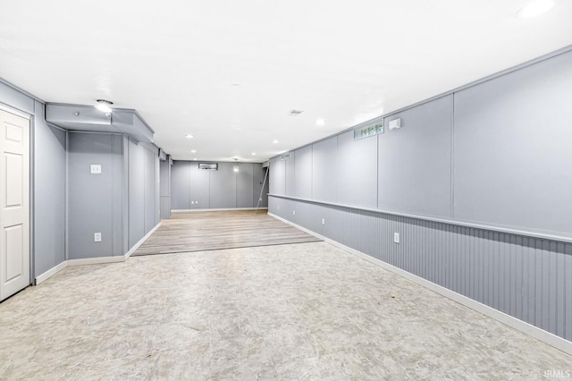 1224 Foxglove Ct, Mishawaka, IN 46545 - finished basement featuring recessed lighting, tile patterned floors, baseboards, and a decorative wall