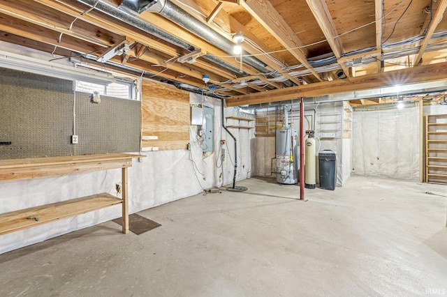 1224 Foxglove Ct, Mishawaka, IN 46545 - below grade area featuring a water softener system, gas water heater, and electric panel