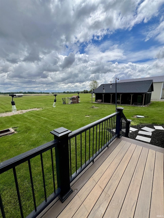 65600 Ash Rd, Wakarusa, IN 46573 - deck with a lawn
