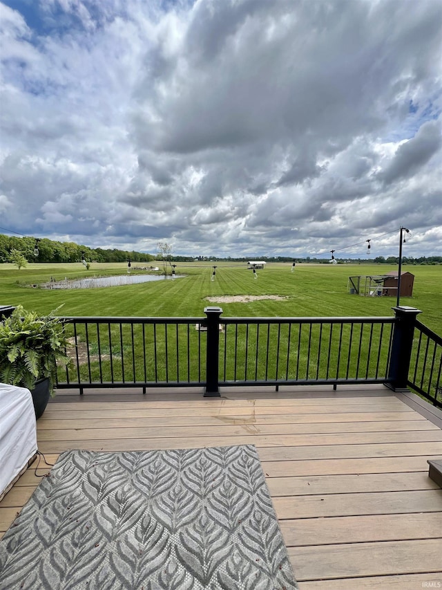 65600 Ash Rd, Wakarusa, IN 46573 - wooden deck with a water view