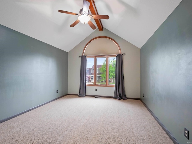 9826 Flag Stone Pl, Fort Wayne, IN 46804 - spare room featuring ceiling fan, light colored carpet, and baseboards