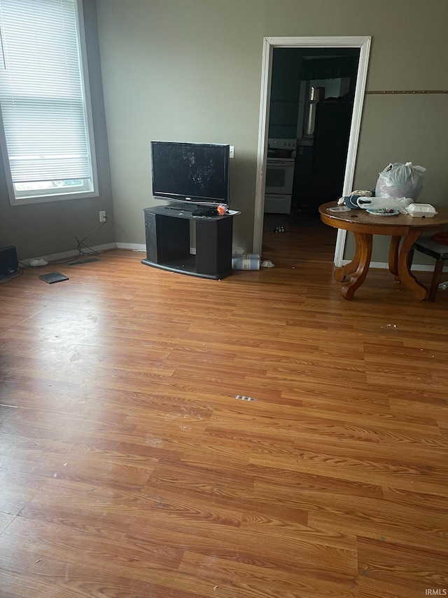 1326 E Pontiac St, Fort Wayne, IN 46806 - living area with light wood-type flooring and baseboards