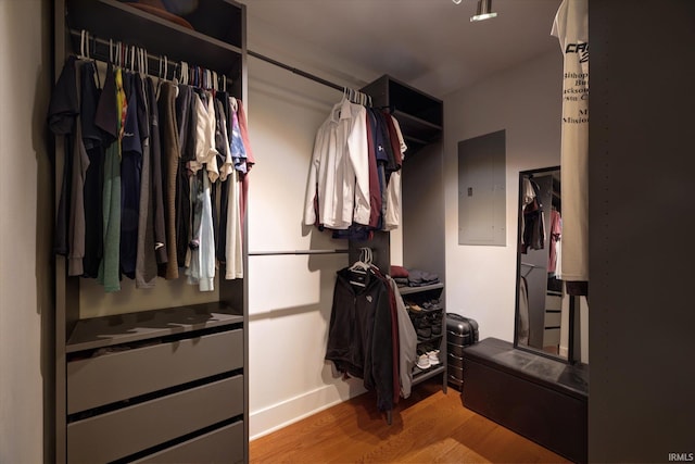 3231 N Kingsley Dr, Bloomington, IN 47404 - spacious closet featuring electric panel and wood finished floors