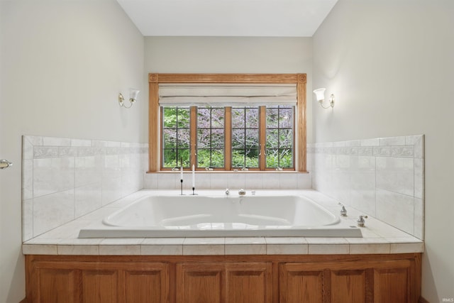 bathroom with a bath