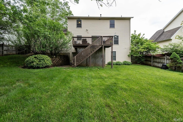 3308 S Daniel Ct, Bloomington, IN 47401 - back of house featuring stairway and a wooden deck