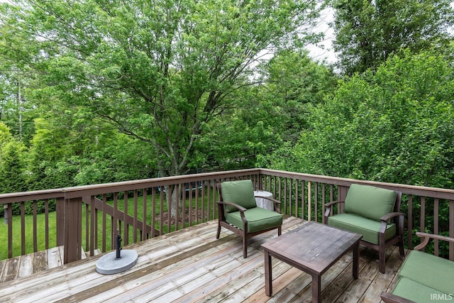 3308 S Daniel Ct, Bloomington, IN 47401 - view of wooden terrace