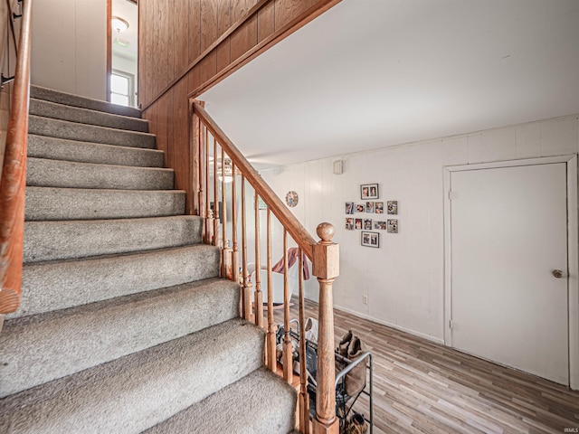 210 S E St, Oakland City, IN 47633 - stairway with wood finished floors