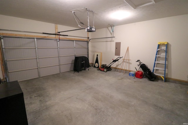 3244 Ashdon Dr, Newburgh, IN 47630 - garage with a garage door opener and electric panel