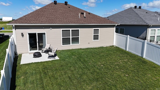 3244 Ashdon Dr, Newburgh, IN 47630 - back of house with a shingled roof and a patio