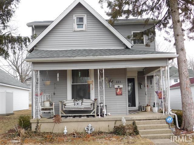 225 N Parker Ave, Albany, IN 47320 - view of front of home with covered porch