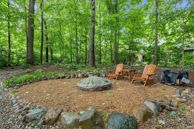4705 Haven Ct, West Lafayette, IN 47906 - view of yard featuring a fire pit