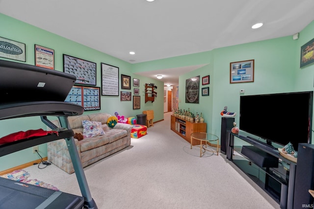 4705 Haven Ct, West Lafayette, IN 47906 - living area with carpet floors and recessed lighting