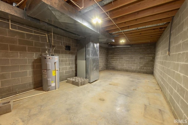1005 S Carleton Ct, Bloomington, IN 47401 - unfinished basement with electric water heater and heating unit