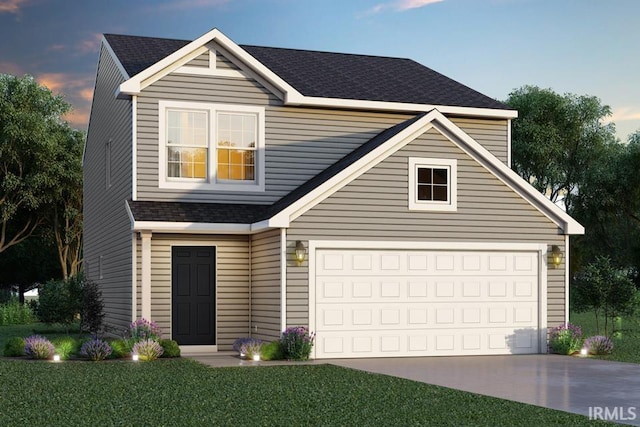 2200 Miami Trl, Huntington, IN 46750 - traditional home with a shingled roof, concrete driveway, and a garage