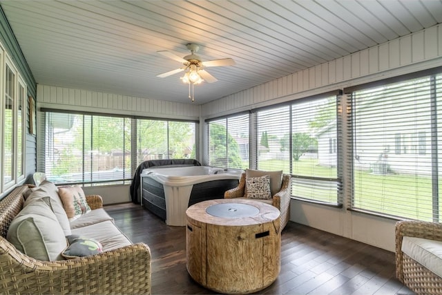 705 Pine Run, Angola, IN 46703 - sunroom with ceiling fan