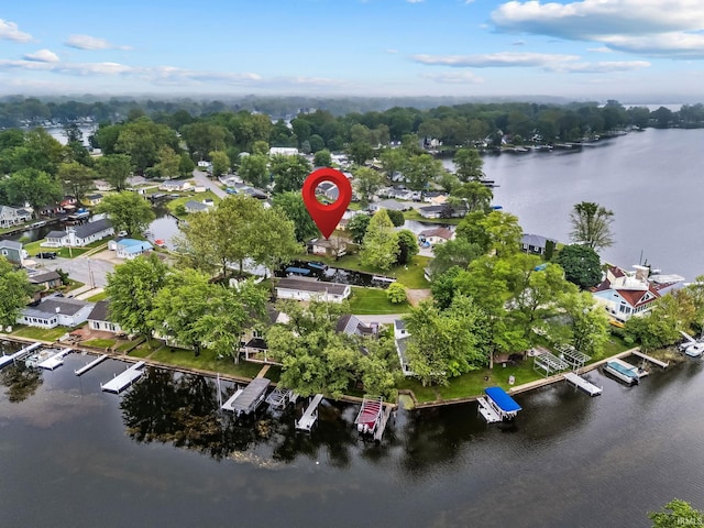 96 Ems B61I Ln, Warsaw, IN 46582 - aerial perspective of suburban area featuring a nearby body of water