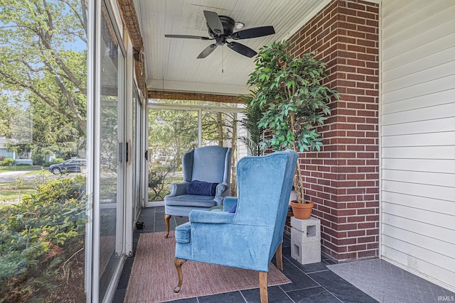 1919 Kessler Blvd, South Bend, IN 46616 - sunroom / solarium featuring a ceiling fan