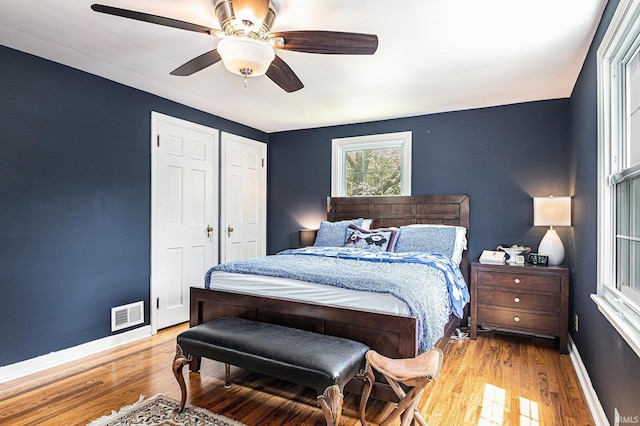 1919 Kessler Blvd, South Bend, IN 46616 - bedroom featuring wood finished floors, baseboards, and a ceiling fan