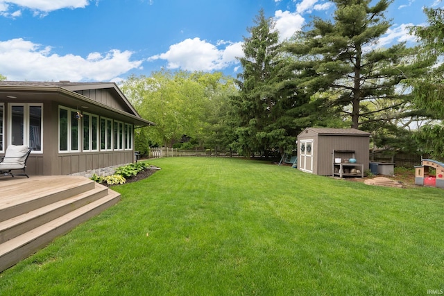3599 Canterbury Dr, Lafayette, IN 47909 - view of yard with a wooden deck