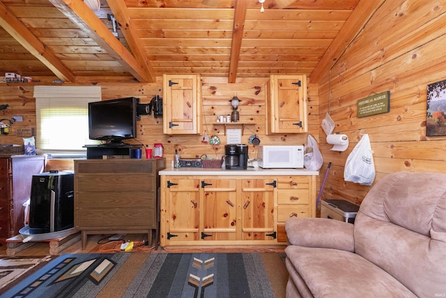 11029 E 350 S, Lagrange, IN 46761 - living area featuring wood ceiling and wood walls