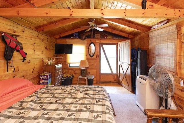 11029 E 350 S, Lagrange, IN 46761 - bedroom featuring wooden walls and wooden ceiling