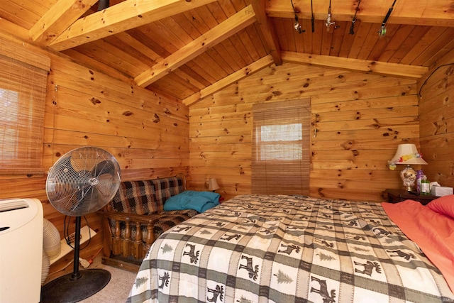11029 E 350 S, Lagrange, IN 46761 - bedroom with wood ceiling and wooden walls
