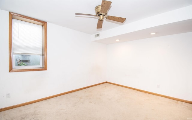 1220 N 290, Angola, IN 46703 - carpeted spare room featuring baseboards and ceiling fan