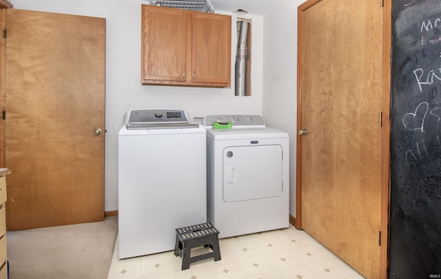 1220 N 290, Angola, IN 46703 - laundry area with cabinet space, washer and dryer, and light flooring