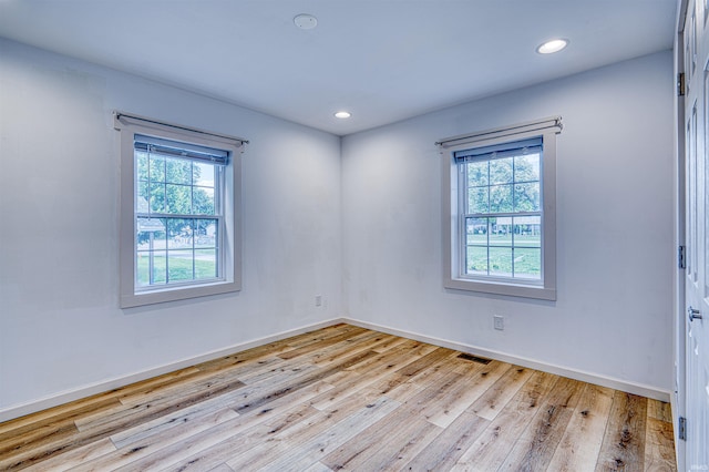 508 Polk St, Newburgh, IN 47630 - unfurnished room featuring light wood finished floors, recessed lighting, and baseboards