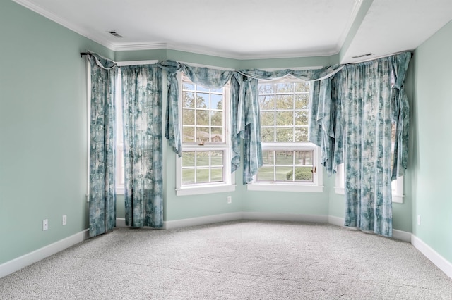 2314 Turnberry Ln, Fort Wayne, IN 46814 - carpeted spare room with ornamental molding, plenty of natural light, and baseboards