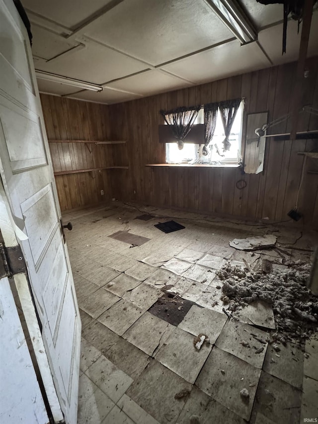 1018 E Main St, Muncie, IN 47305 - unfurnished room with wooden walls