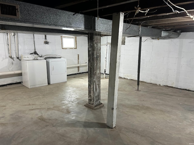 1338 Dewey St, Jasper, IN 47546 - basement with separate washer and dryer