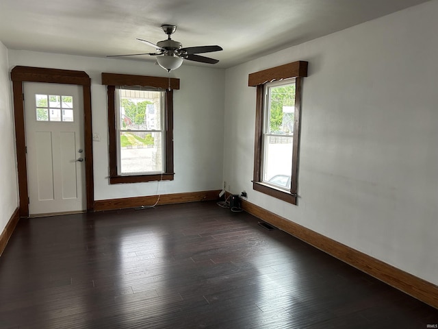 1338 Dewey St, Jasper, IN 47546 - spare room with baseboards, plenty of natural light, and a ceiling fan